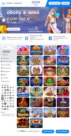 l'application et interface Tip Top Casino