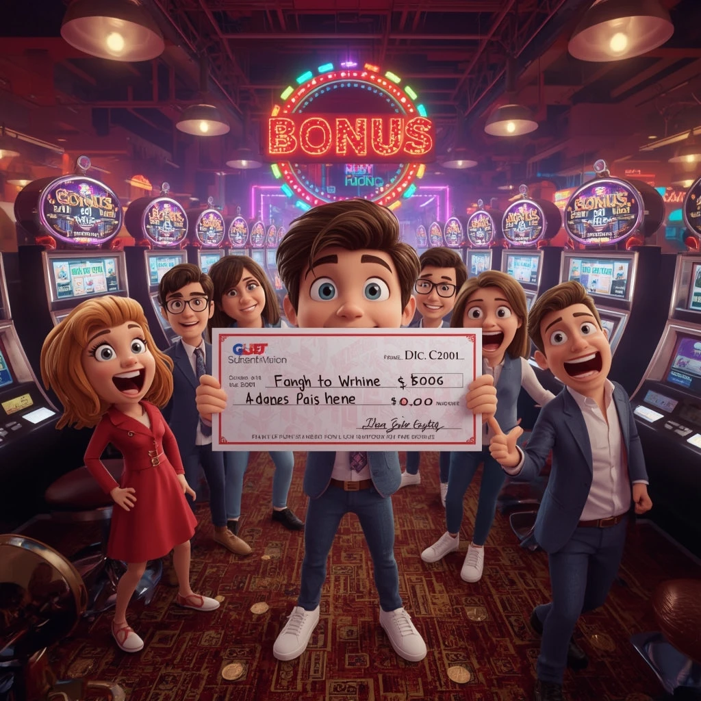 bonus dans les mains d'un homme au TIP TOP CASINO